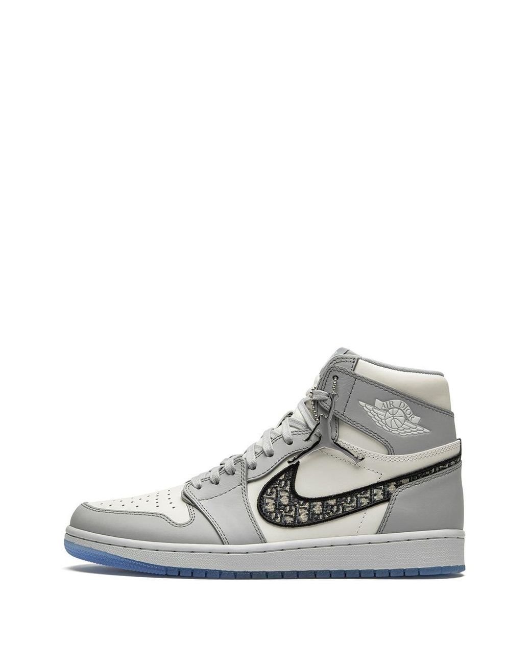 Nike Leather X Dior Air 1 High Sneakers in White for Men | Lyst