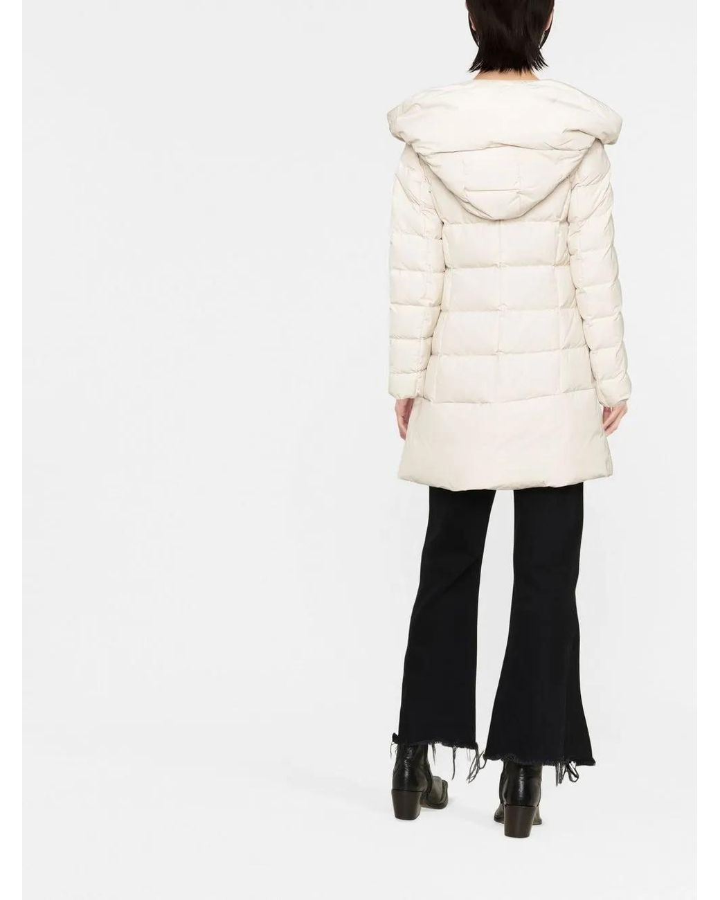 Woolrich White Prescott Hooded Down Parka