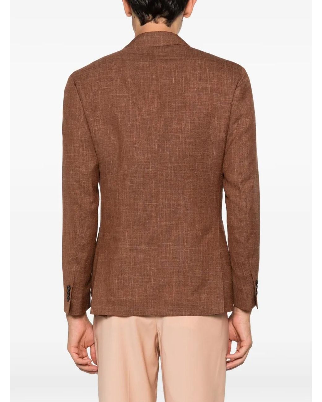 Lardini Brown Blazer À Boutonnière Croisée for men