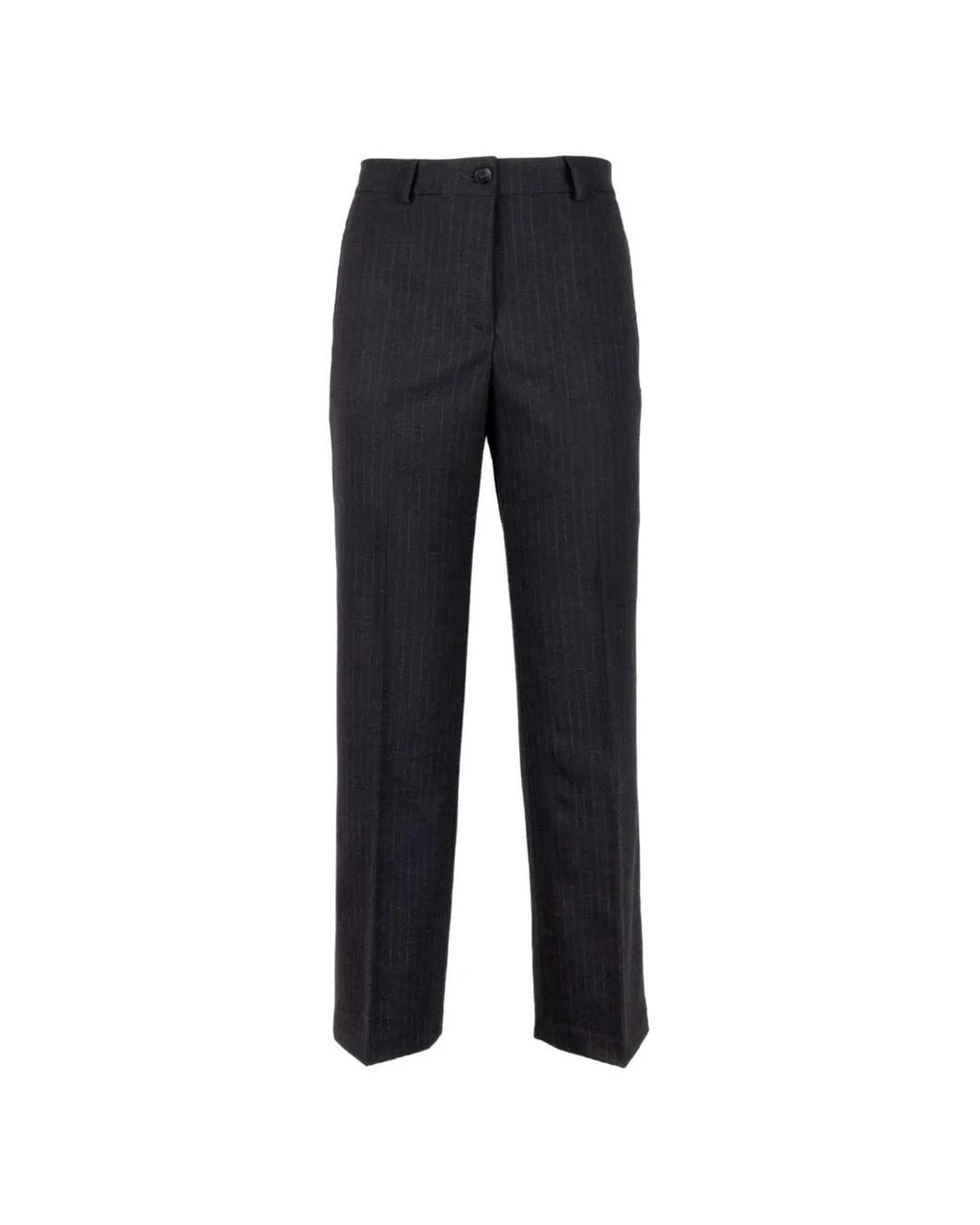 Seventy Blue Pinstripe-Pattern Tailored Trousers