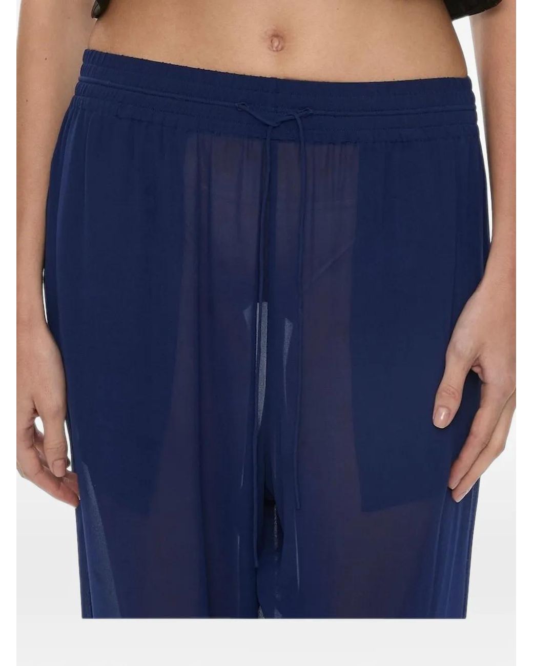 Christopher Esber Blue Bennett Silk Trousers