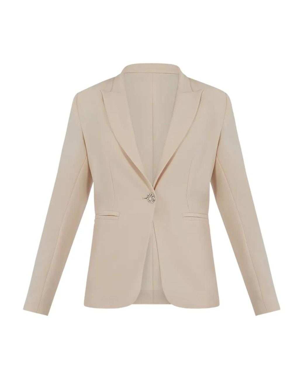 SIMONA CORSELLINI Natural Single-Breasted Blazer