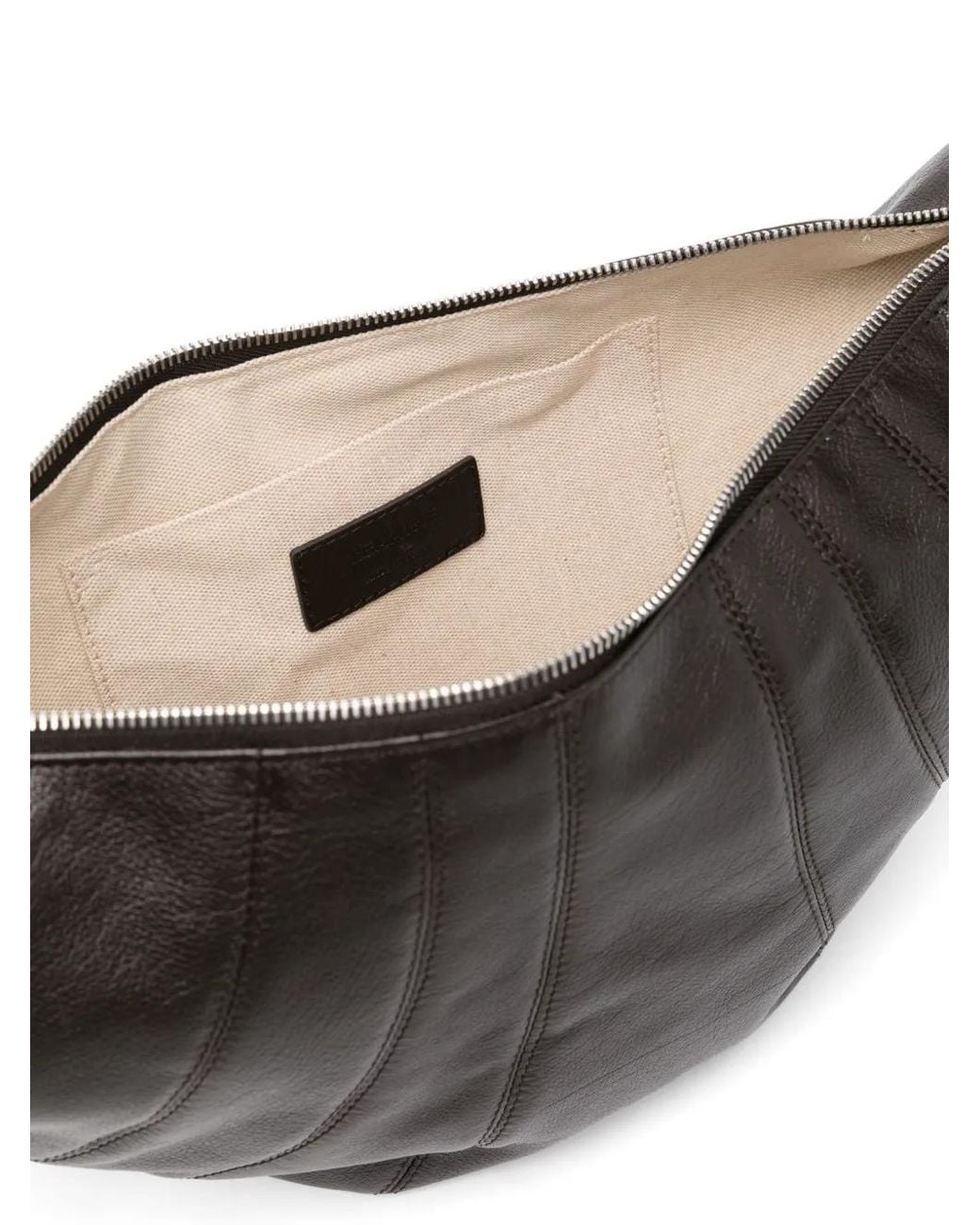 Lemaire Gray Medium Pearls Croissant Shoulder Bag