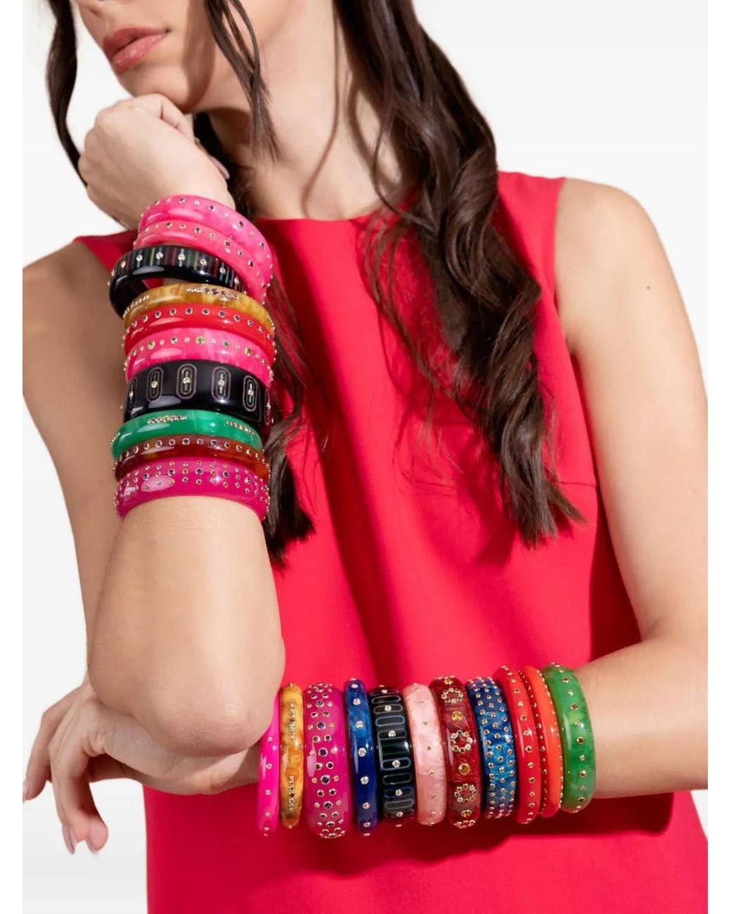 Mark Davis Red 18K Sapphire Bangle