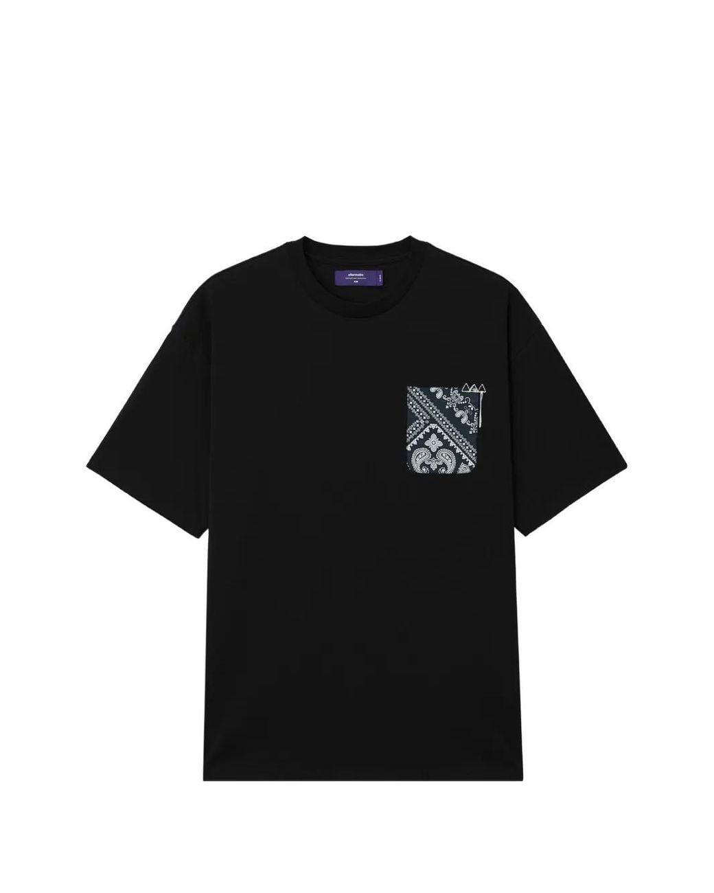 AFTERMATHS Black Paisley-Print Pocket T-Shirt for men