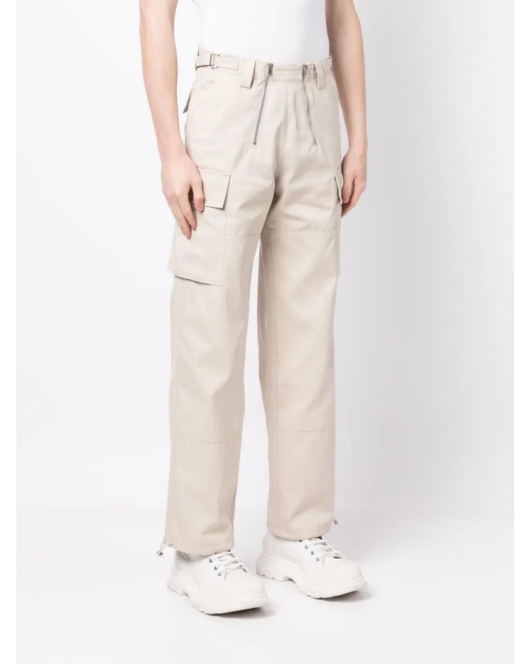 GmbH White Logo-Patch Chino Trousers for men