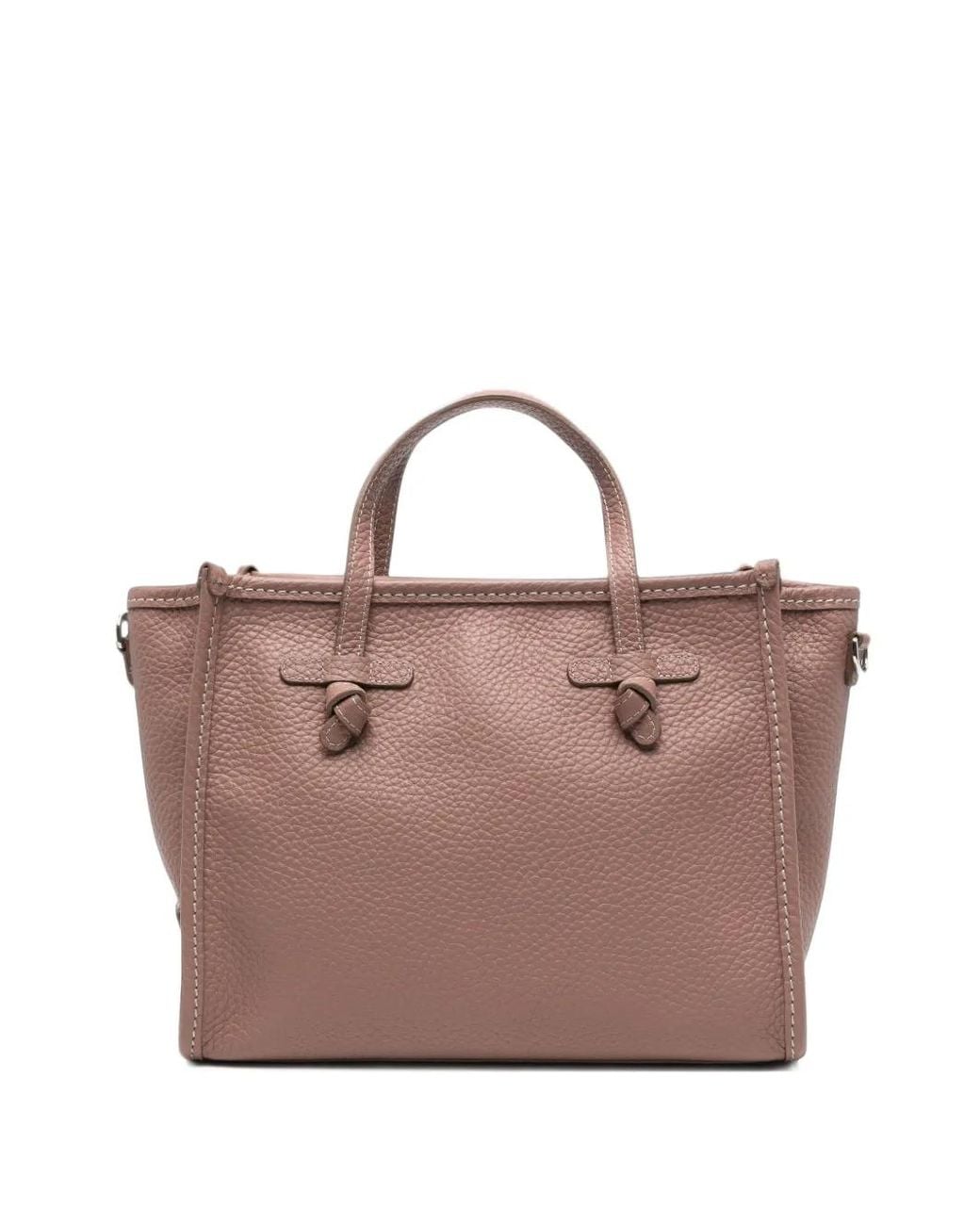 Gianni Chiarini Brown Medium Marcella Pebbled Leather Tote Bag