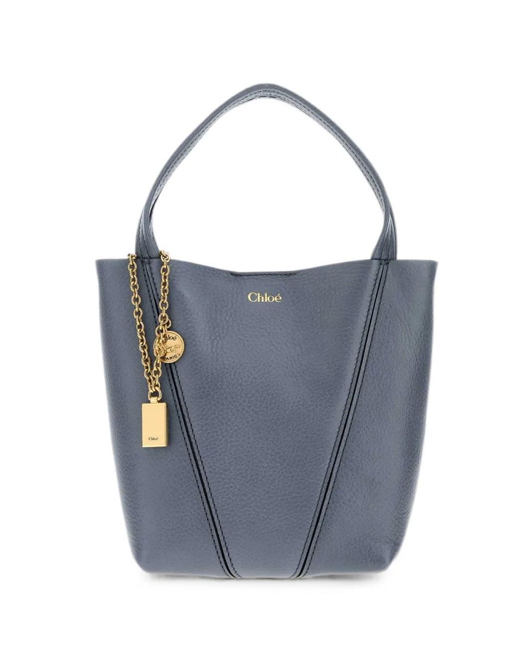 Borsa Tote Spin Piccola di Chloé in Blue