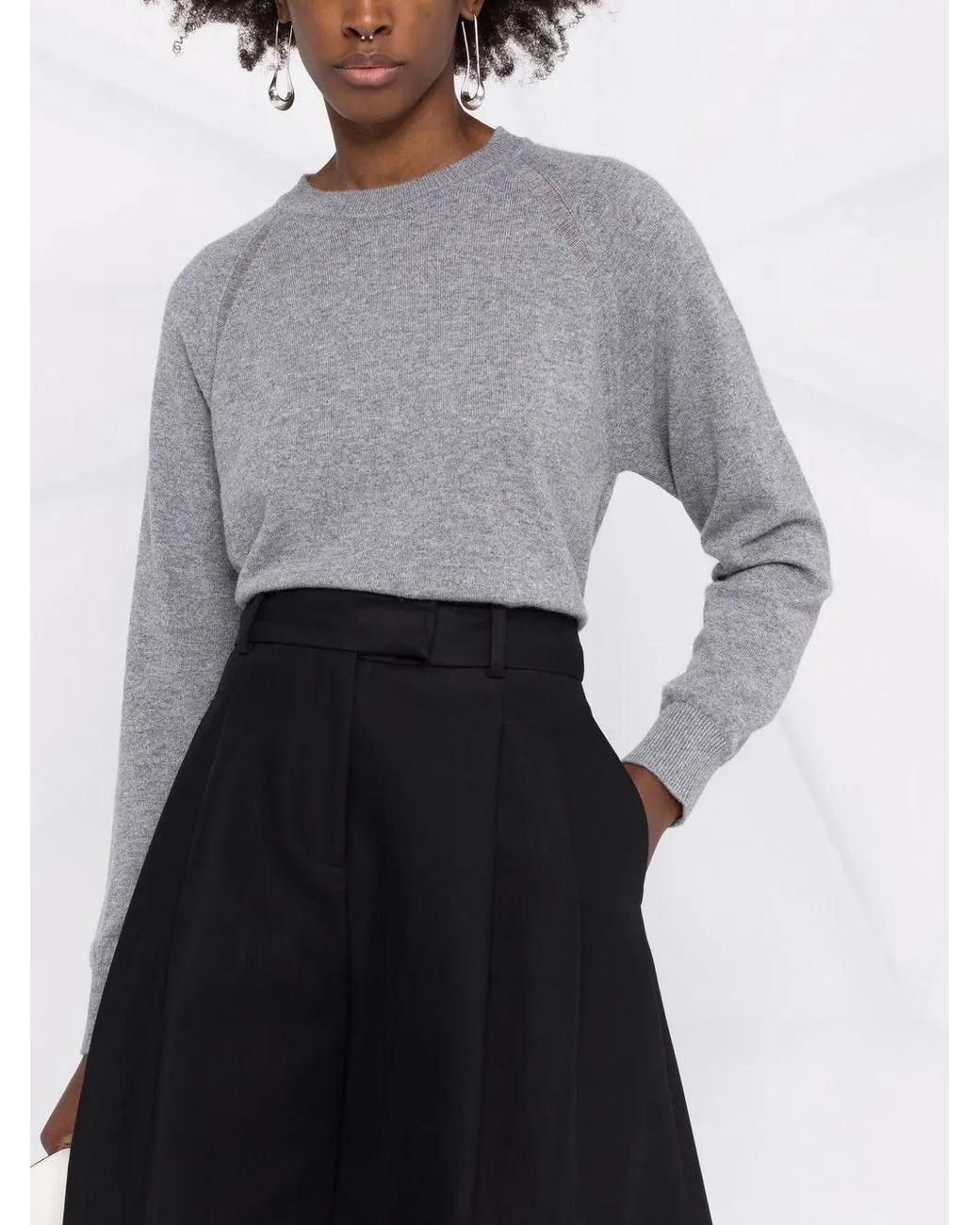 Barrie Gray Long-Sleeved Cashmere Pullover