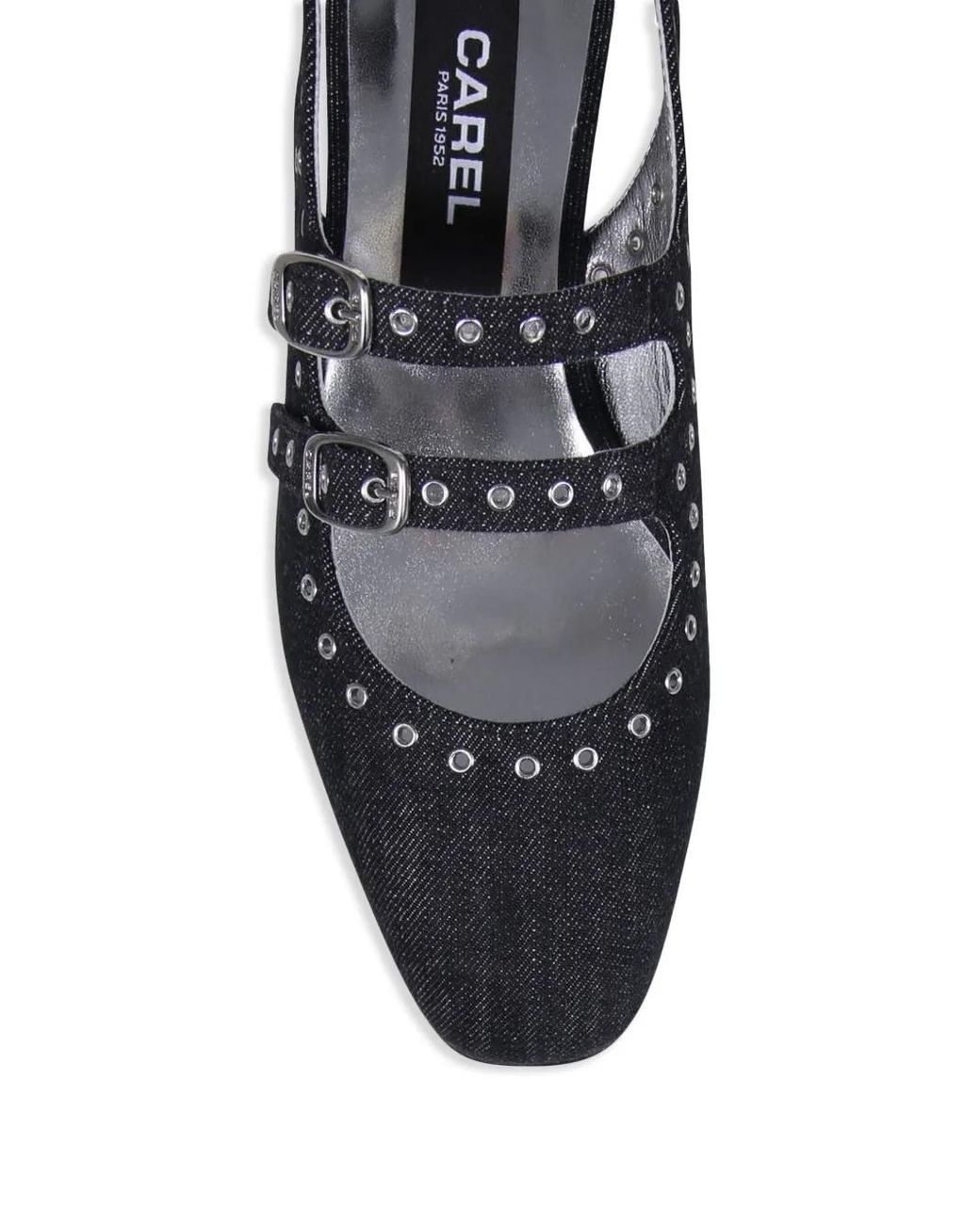 CAREL PARIS Black Queen Slingback Pumps