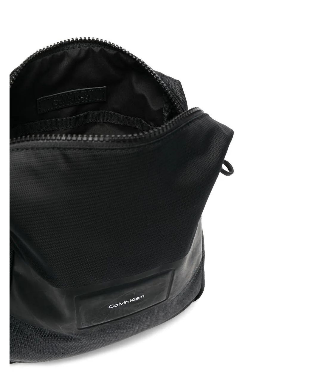 Calvin Klein Black Logo-Patch Shoulder Bag for men