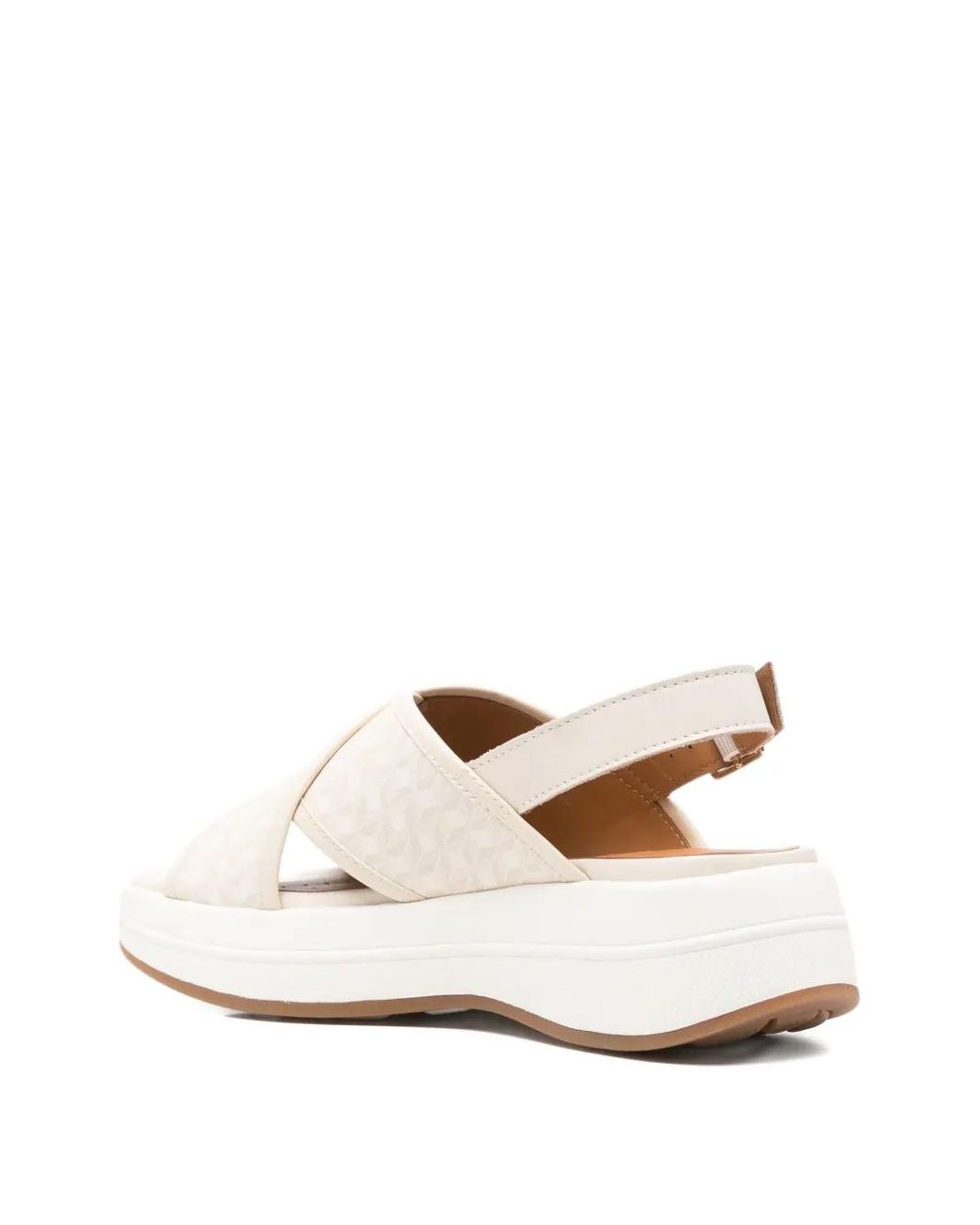 Geox White 55Mm Spherica Cross-Strap Platform Sandals
