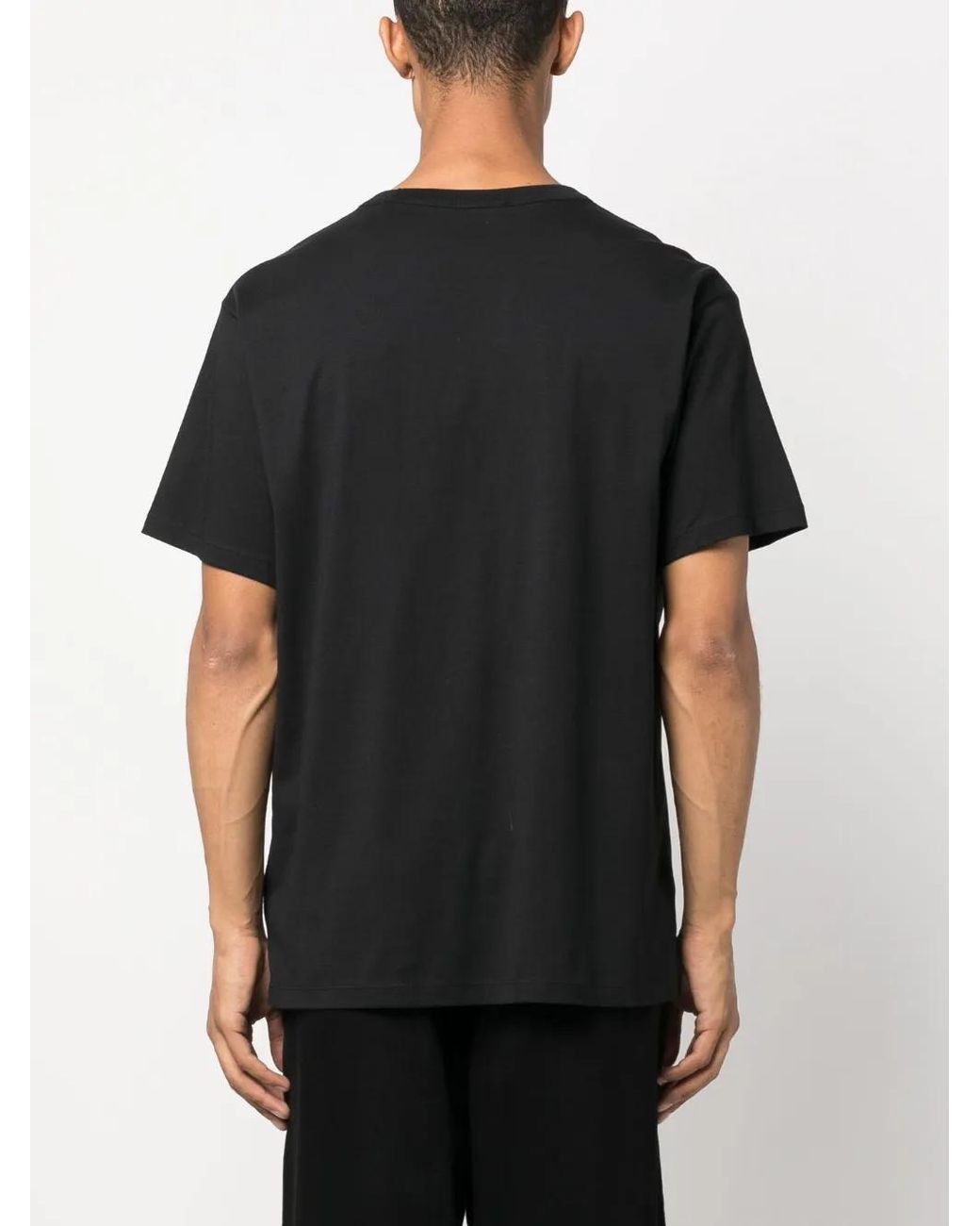 Versace Jeans Couture Black Sequin-Embellished Logo T-Shirt for men