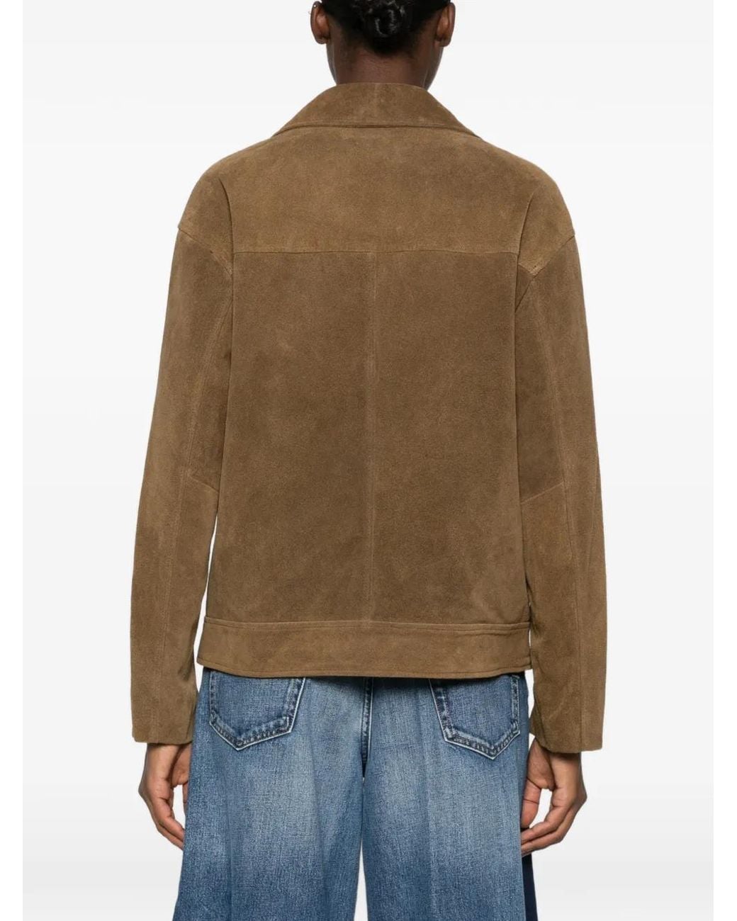 ViCOLO Brown Belted Biker Leather Jacket