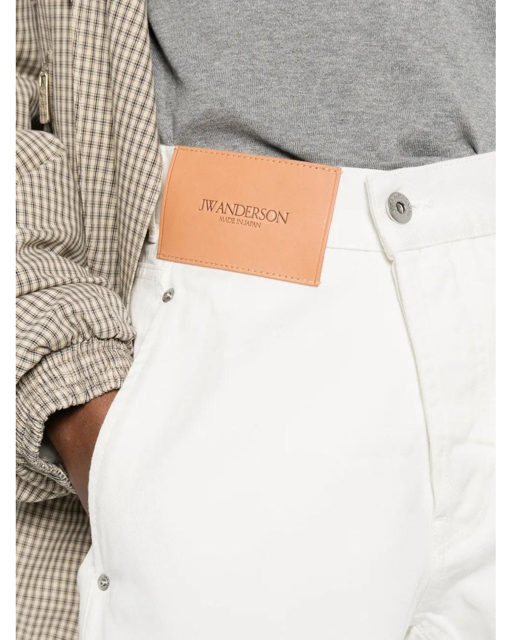 J.W. Anderson White Twisted Workwear Denim Jeans