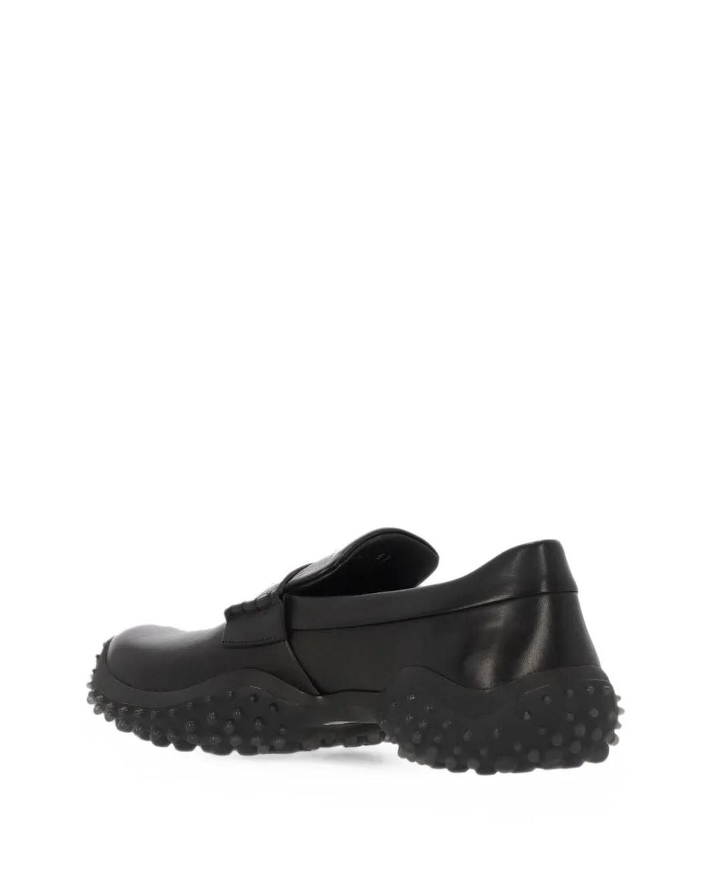 Miu Miu Black Mocassins À Logo Embossé Et Semelle Grainée