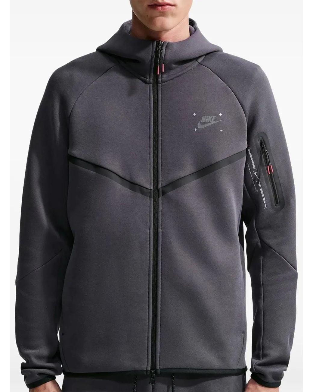 Nike Gray Hoodie Tech Fleece À Fermeture Zippée for men