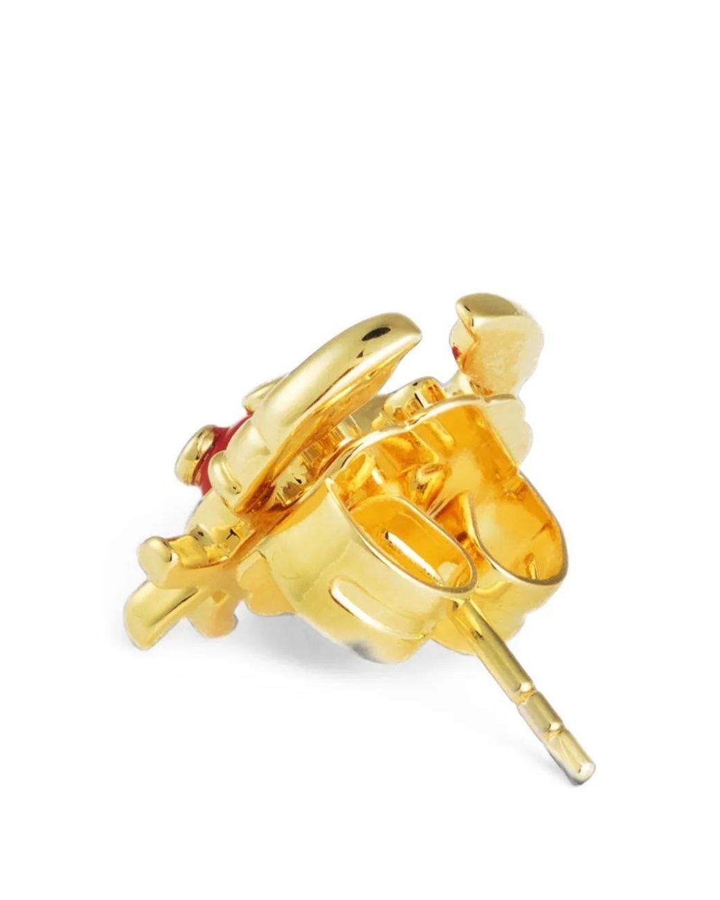 Eshvi Metallic Coral Crab Stud Earrings