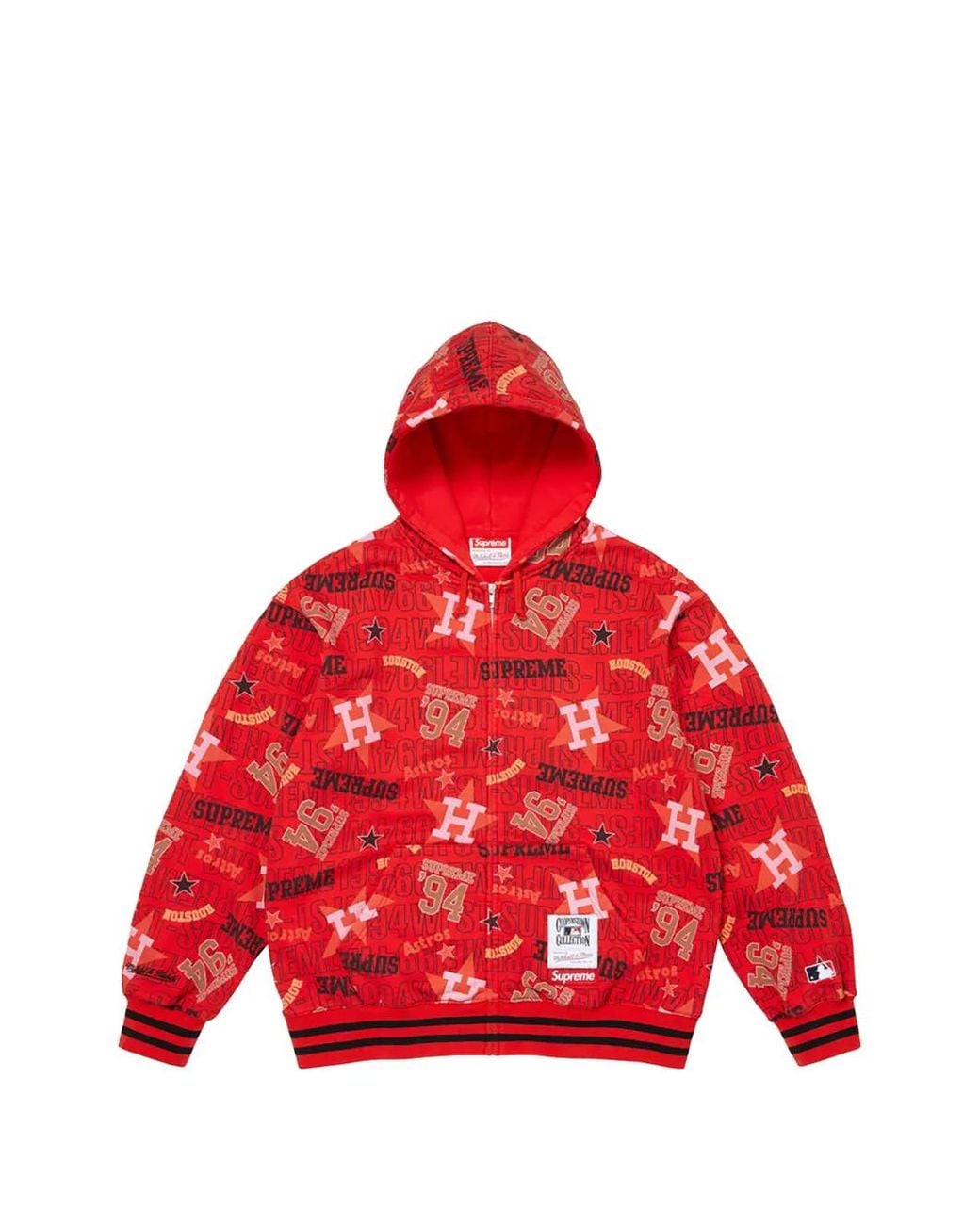 Supreme Red X Mitchell & Ness Hoodie À Logo Imprimé for men