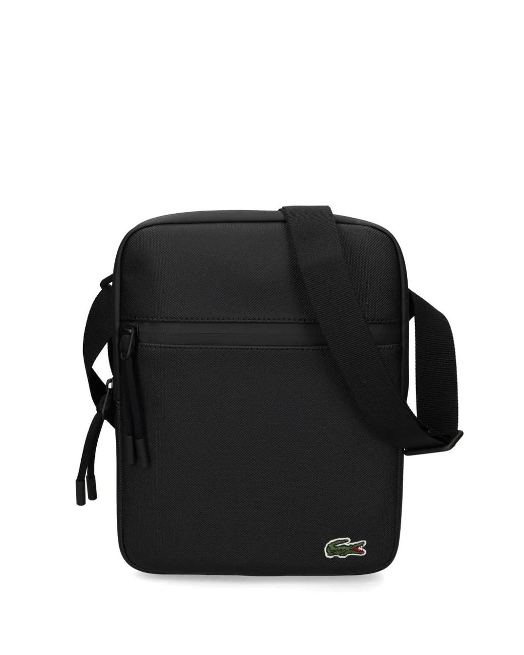 Lacoste Black Medium Lcst Piqué Satchel for men
