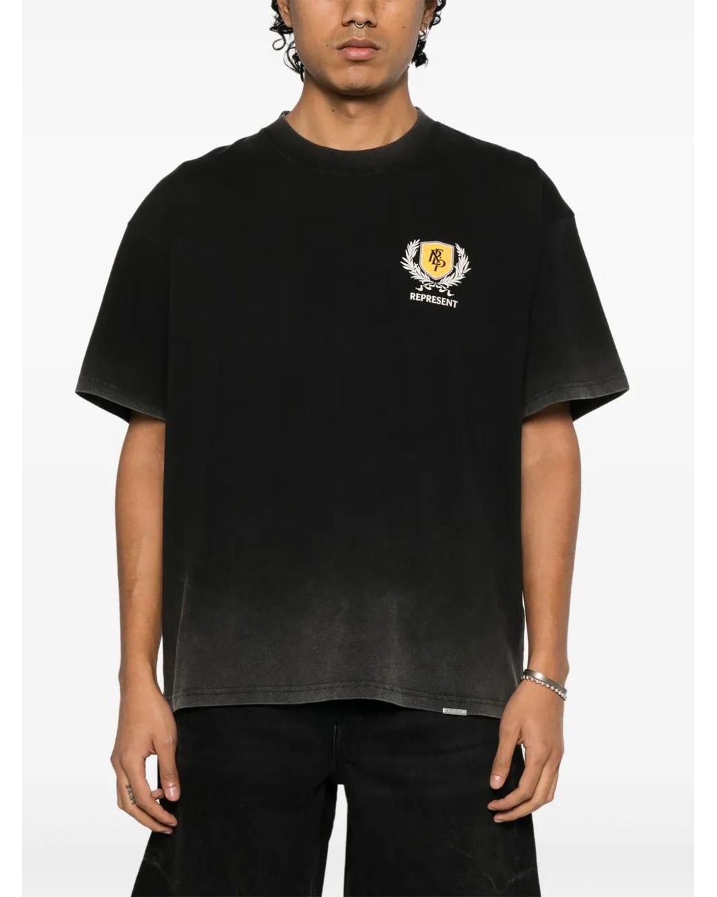Represent Black Crest T-Shirt for men