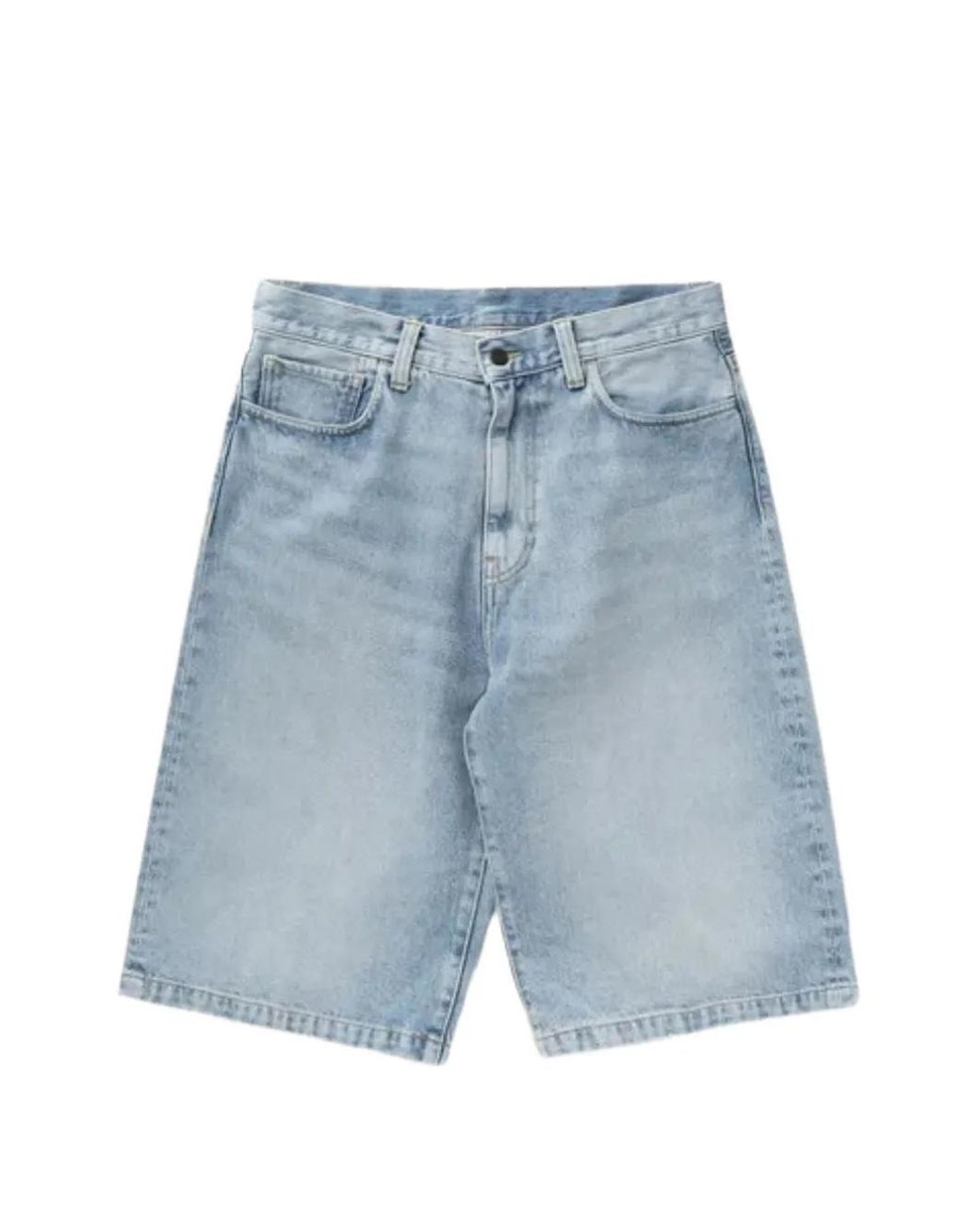Carhartt Blue Langdon Logo-Patch Shorts for men