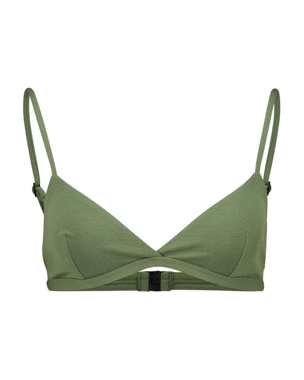 Matteau Green Triangle-Shape Bikini Top
