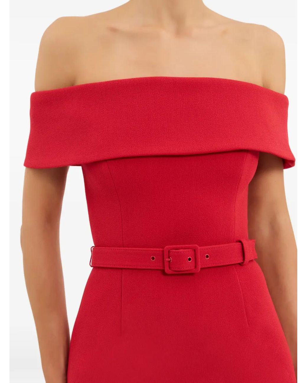Rebecca Vallance Red Precious Midi Dress