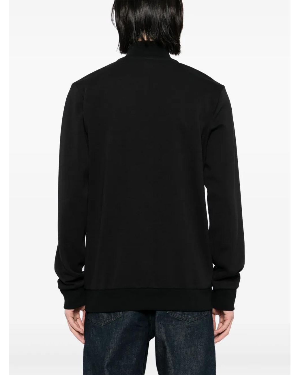 Boss Black Zip-Up Sweatshirt With Double-B Monogram Badge for men