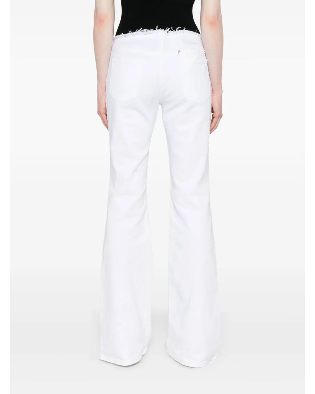 Jean Coupe Ajustée En Denim Givenchy en coloris White