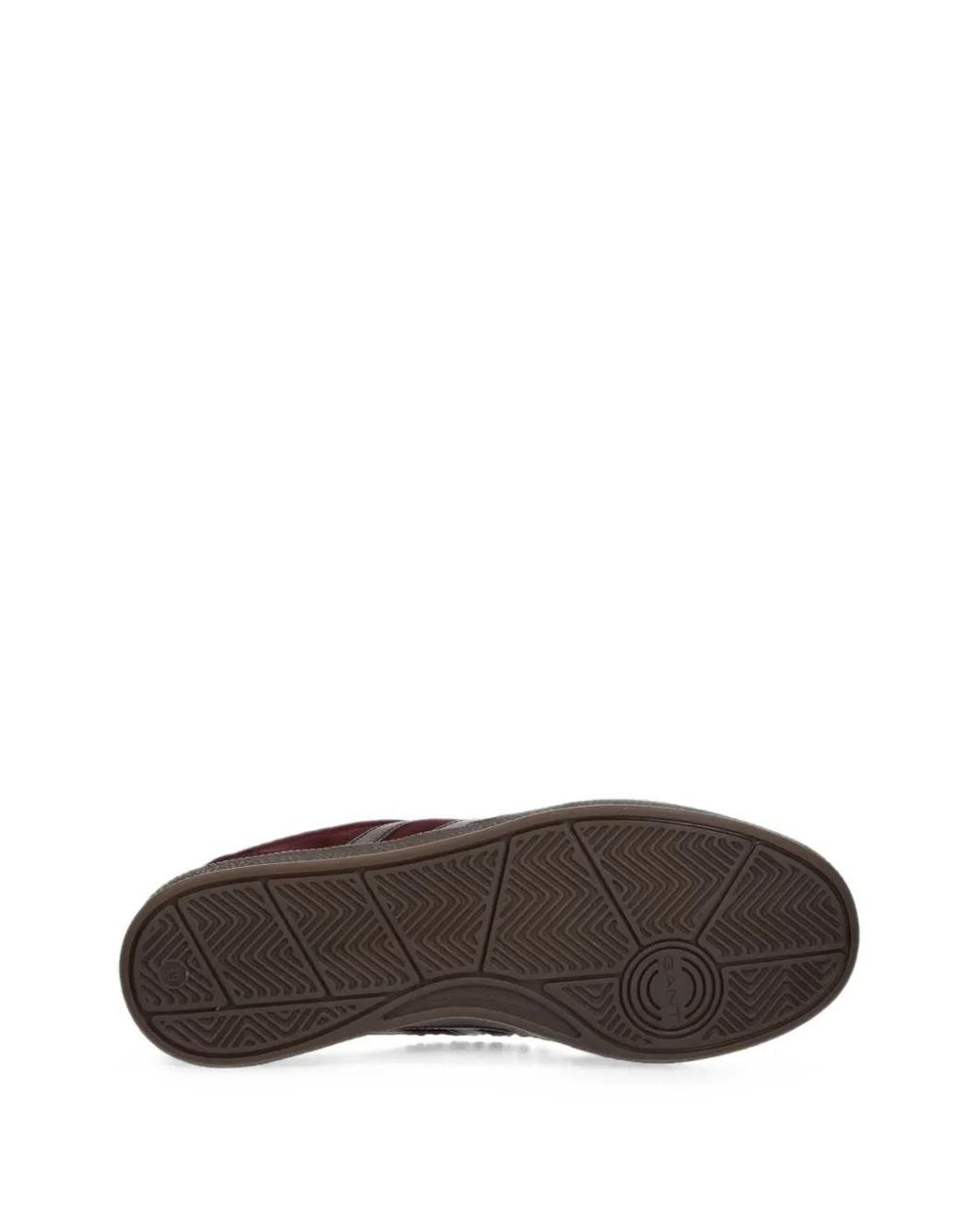 Gant Brown Cuzima Logo-Embroidered Leather Sneakers