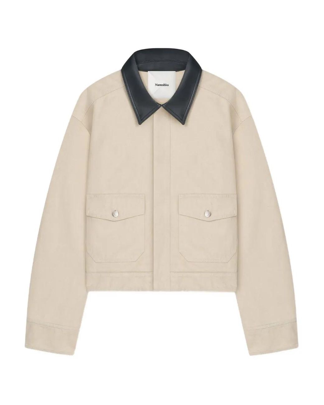 Nanushka Natural Nowell Collar Shirt Jacket for men