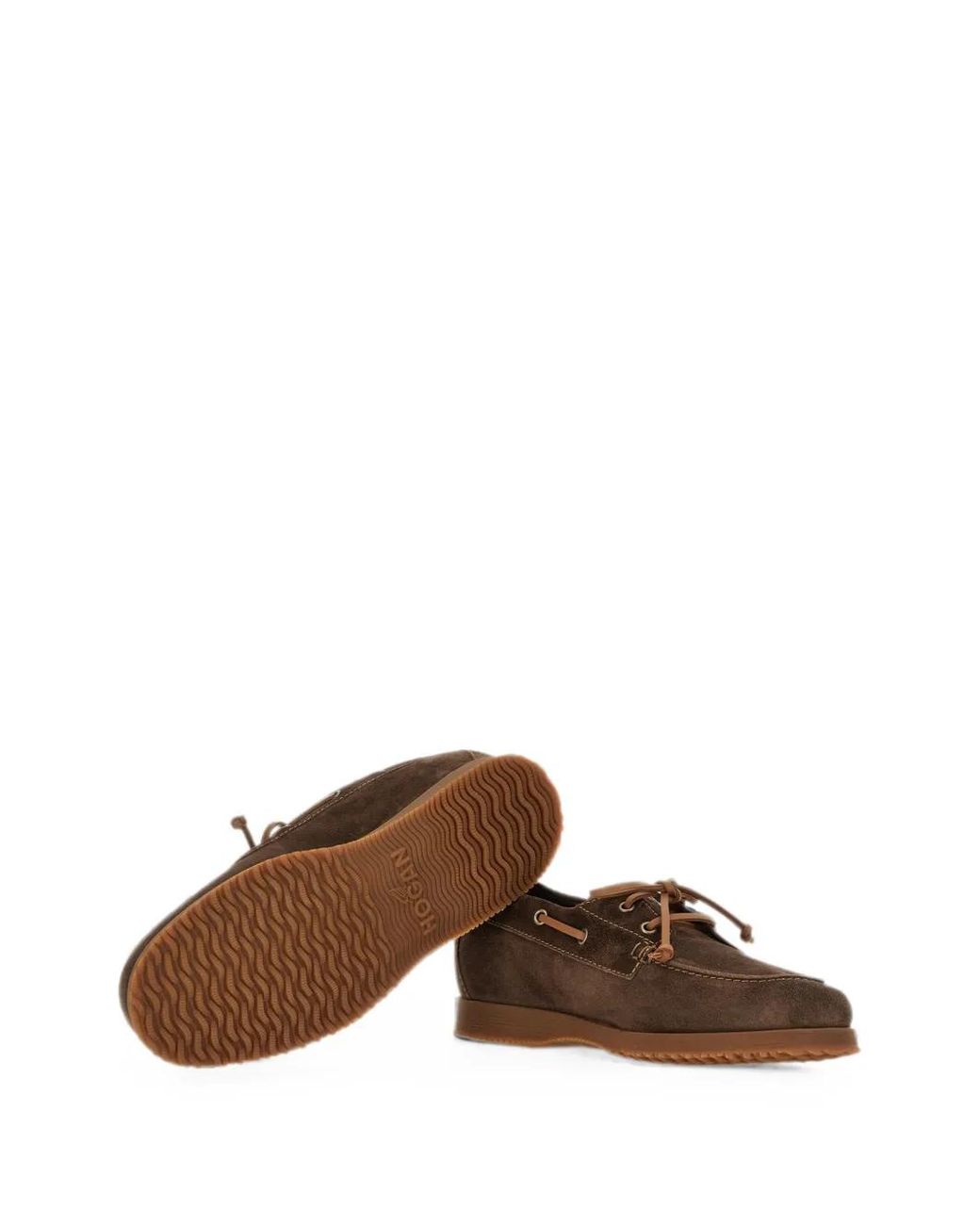 Hogan Brown Mocassins Bateau Traditional for men