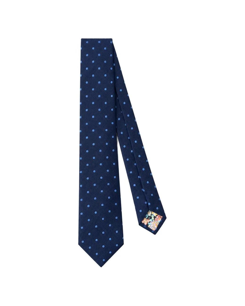 Paul Smith Blue Polka-Dot Tie for men