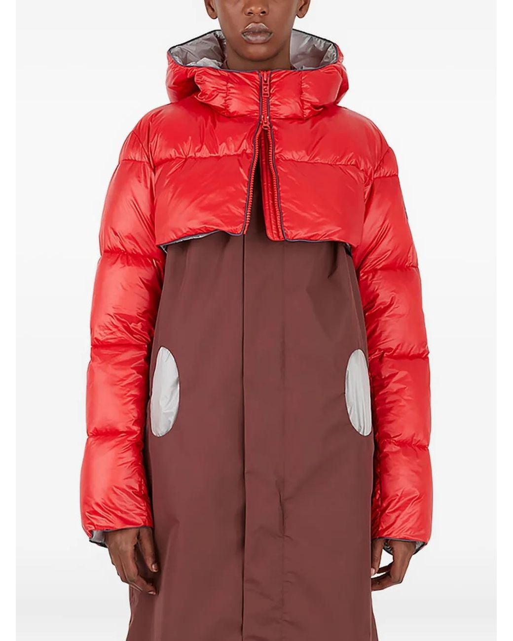 Colmar Red Hooded Puffer Jacket for men