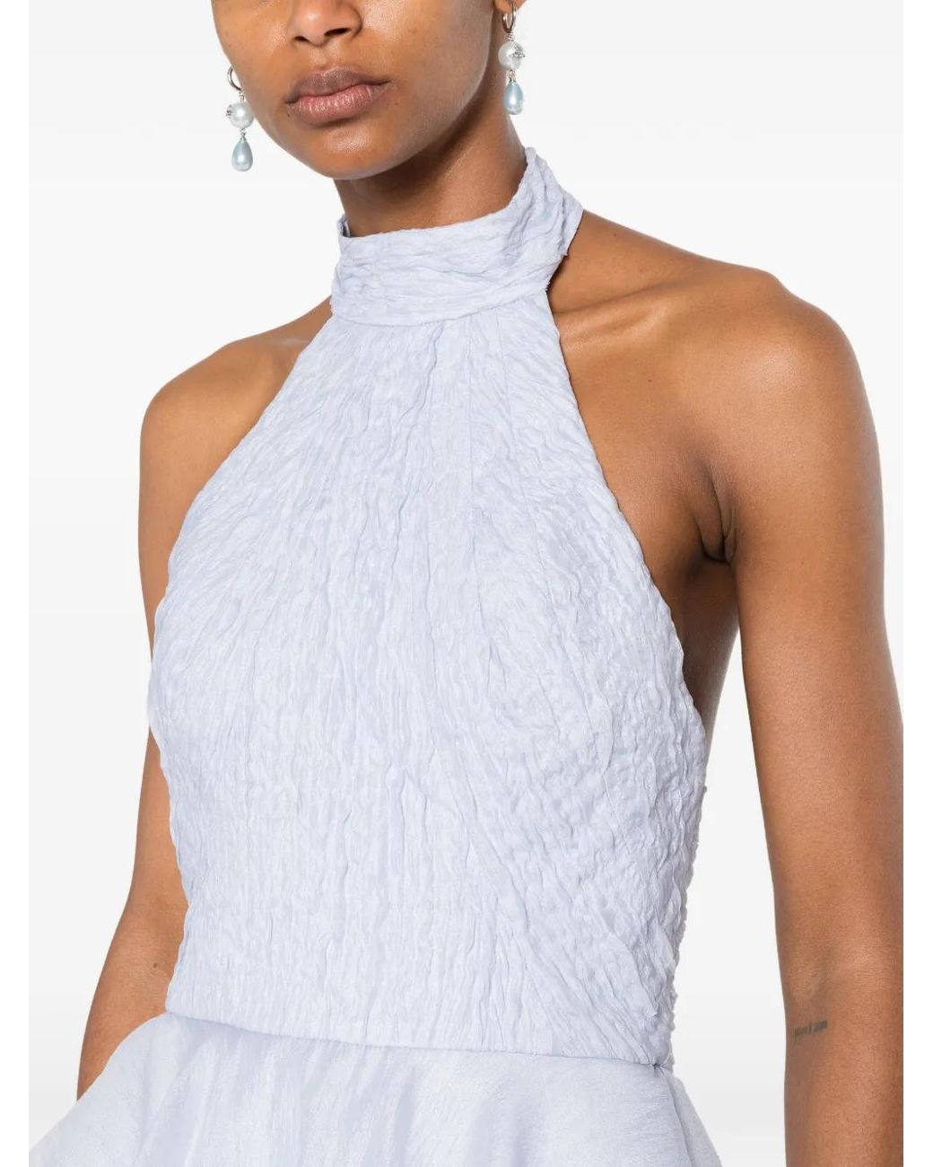 Aje. White Fayette Gown