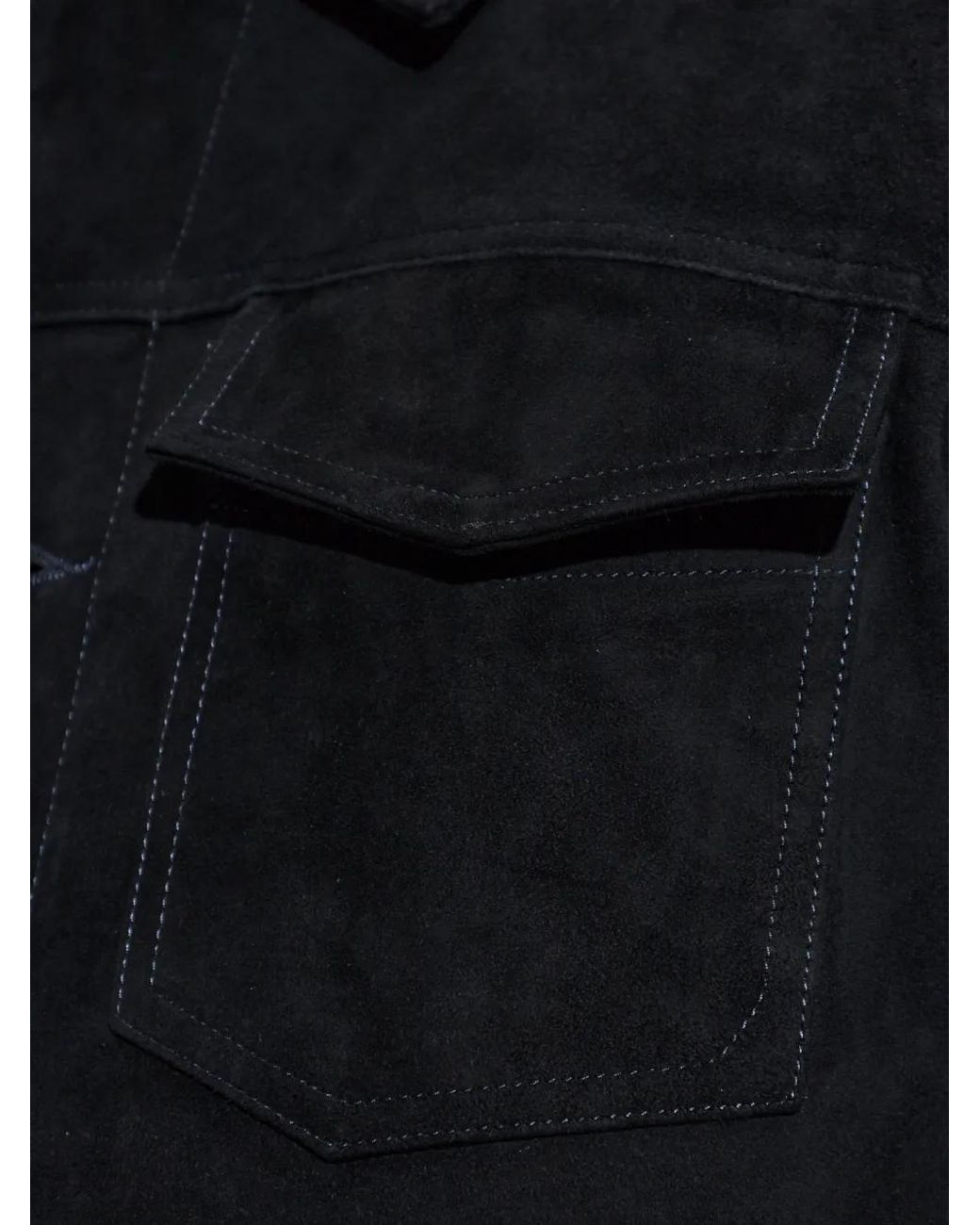Rag & Bone Blue Rb Suede Flap-Pocket Jacket for men