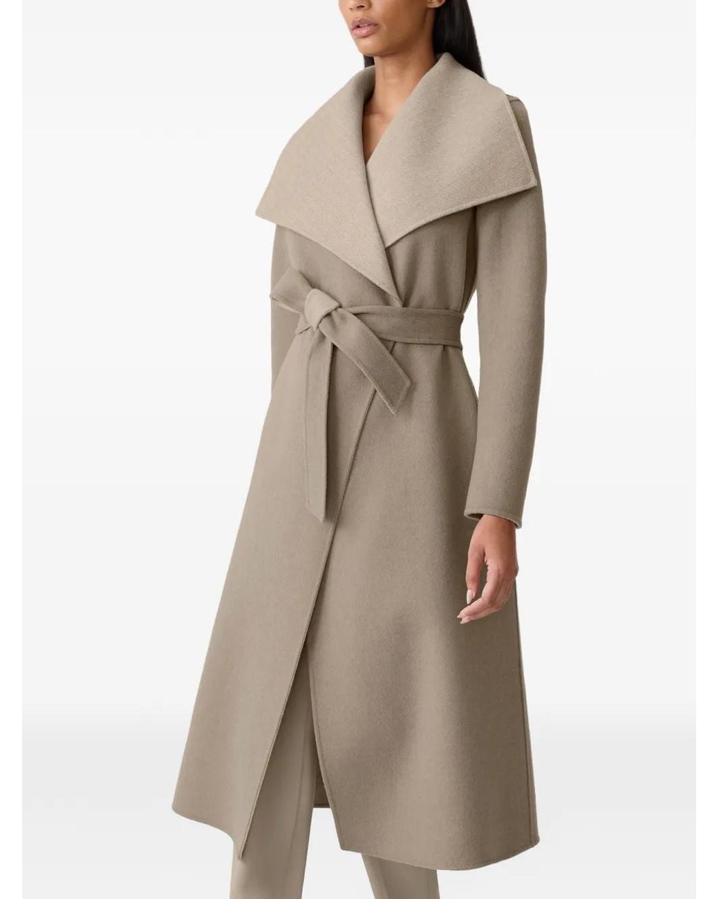Mackage Natural Mai-Hb Shawl Belted Coat