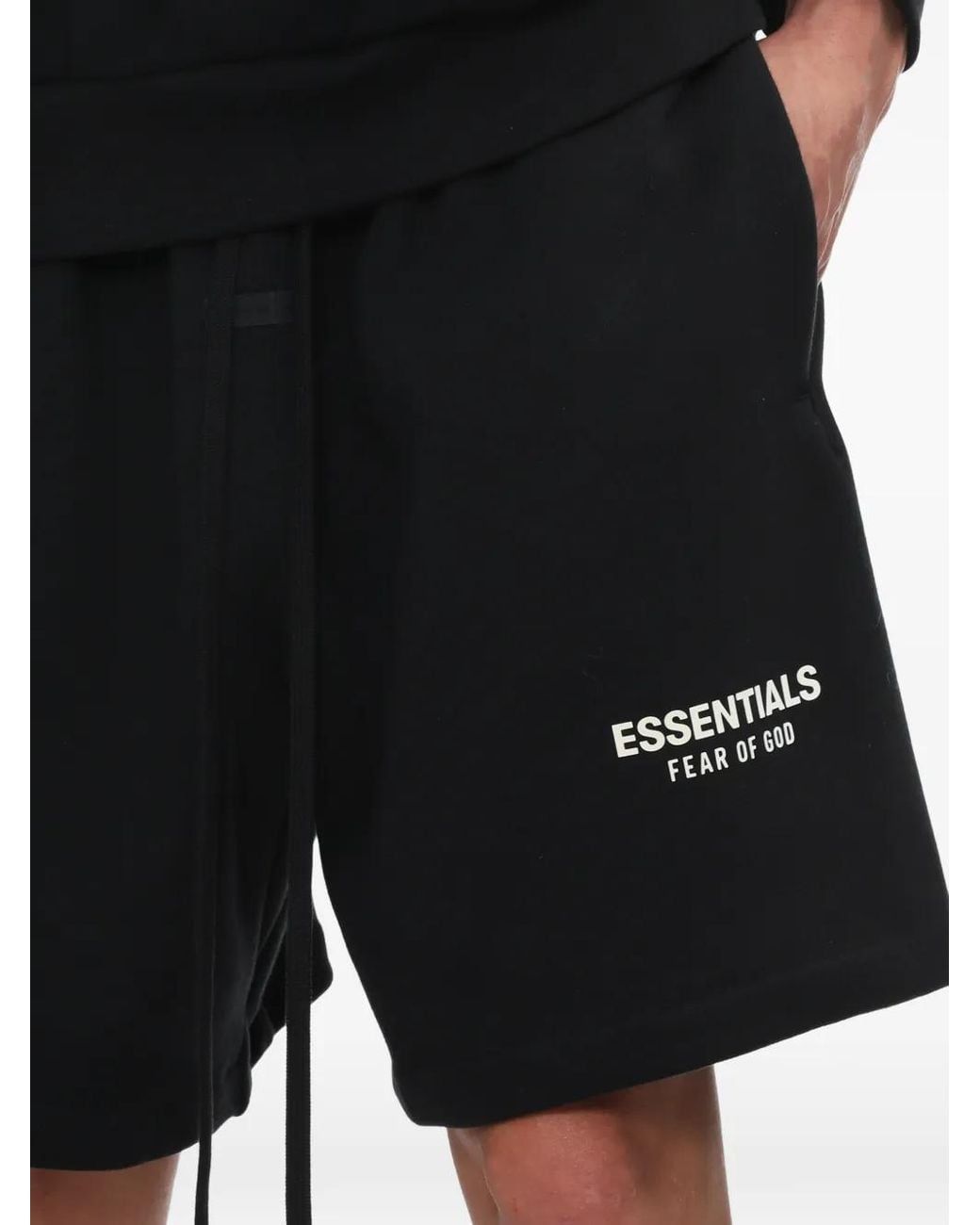 Fear Of God Black Drawstring-Fastening Track Shorts for men