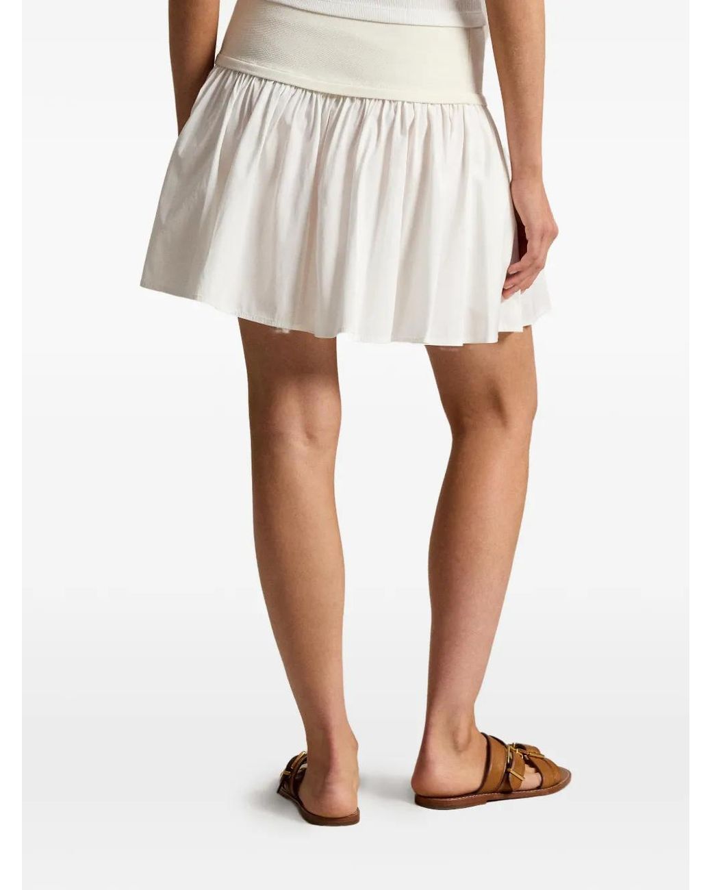 Polo Ralph Lauren White Woven A Line Skirt