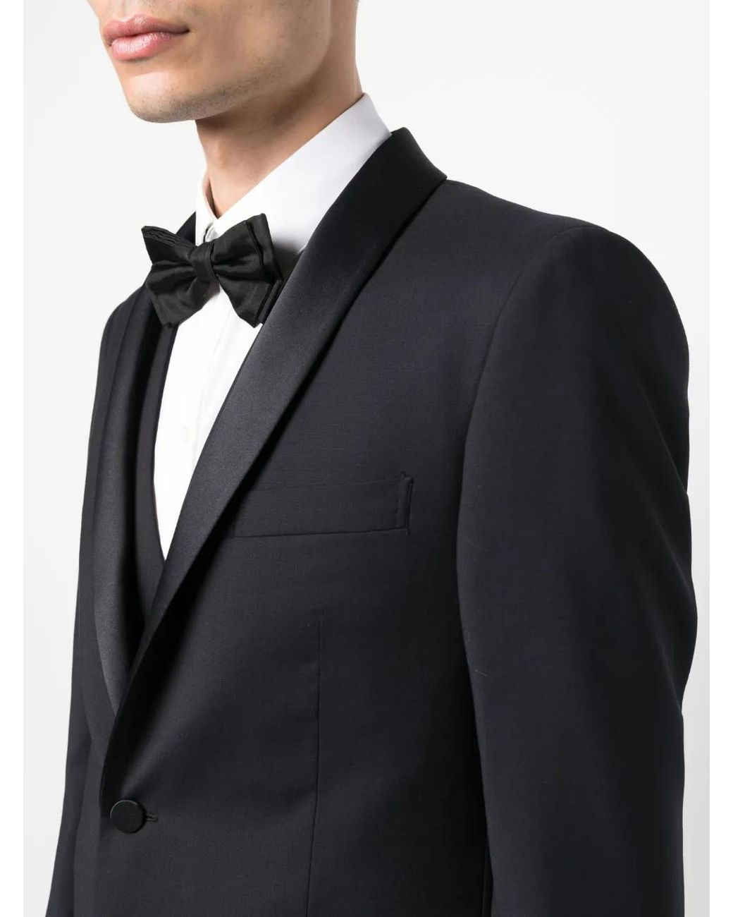 Tagliatore Black Wool Tuxedo Suit (Set Of Three) for men