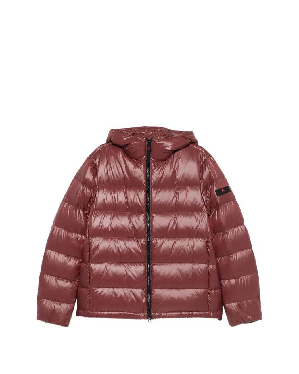 Peuterey Red Quilted Hooded Puffer Jacket for men