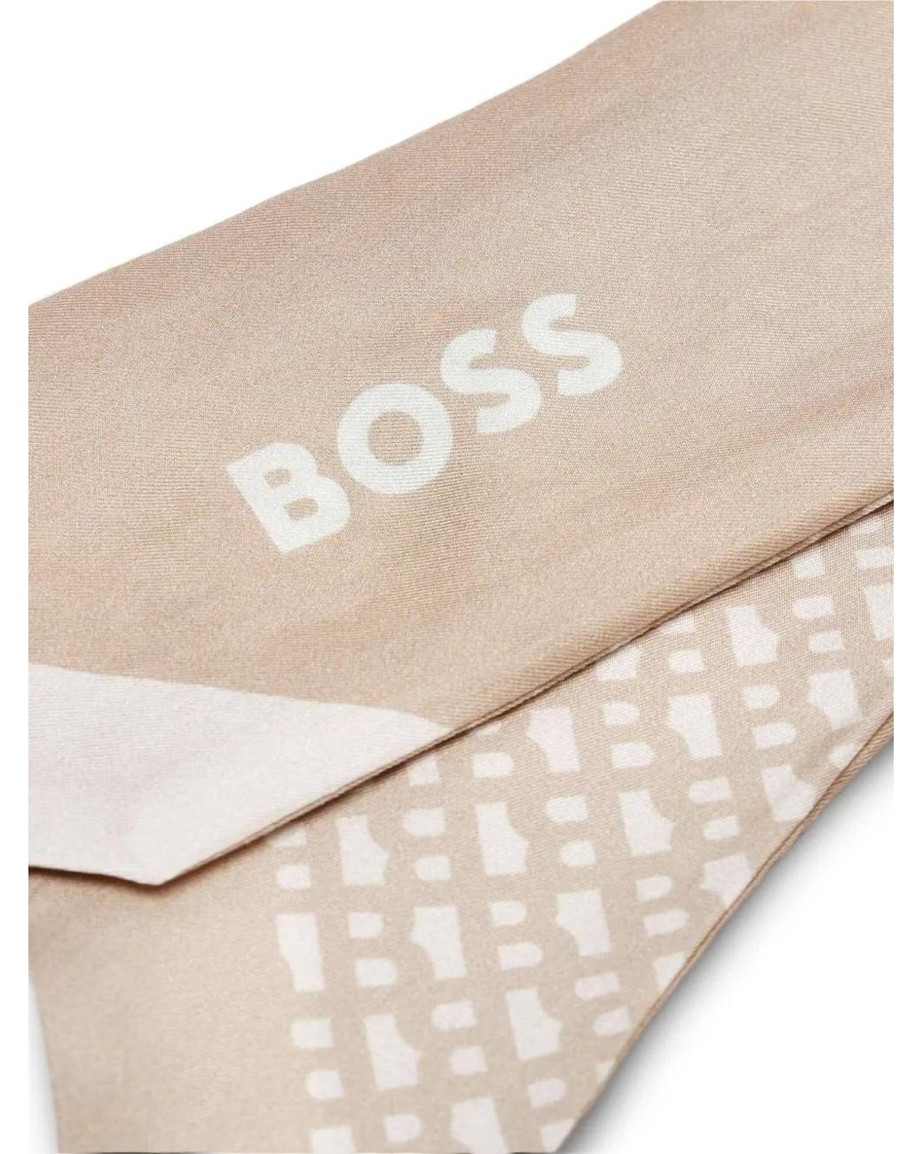 Boss White Écharpe Vincent À Logo Imprimé