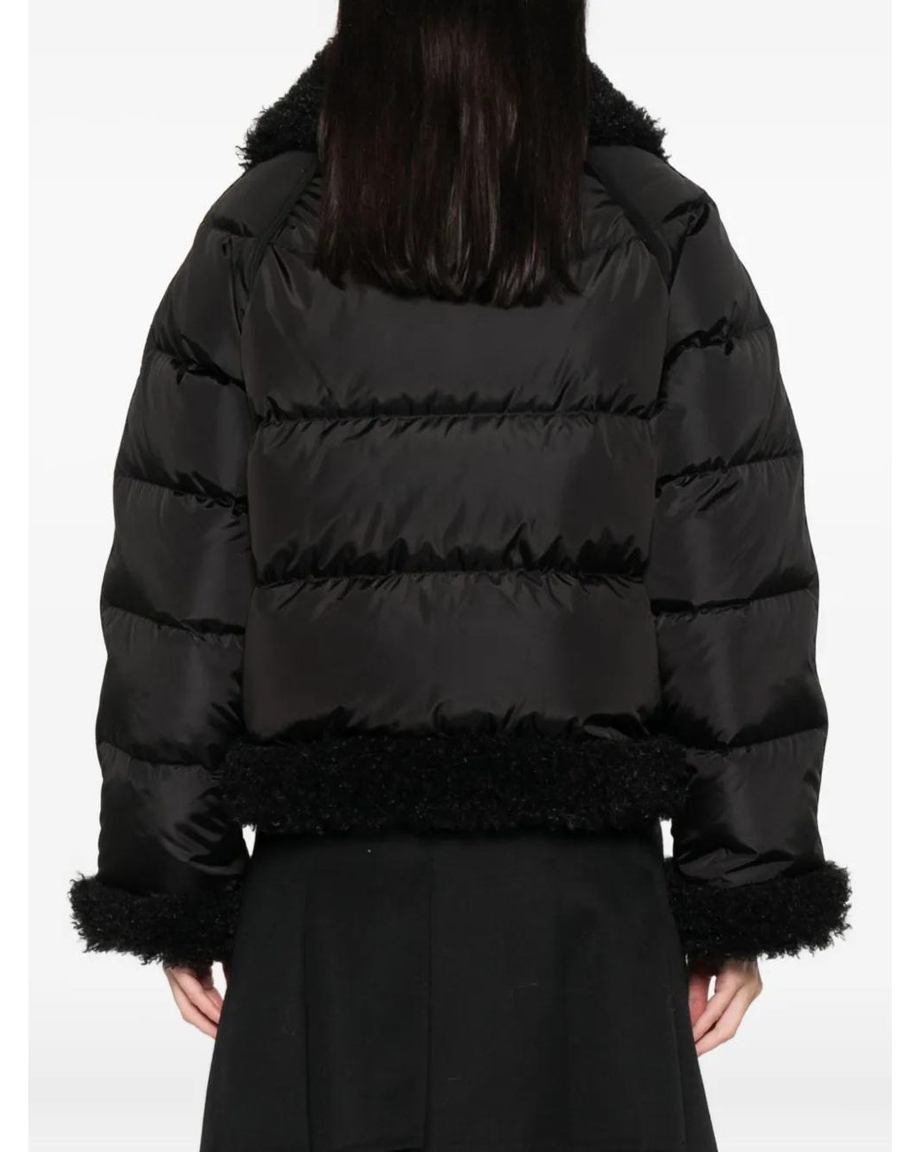 Moncler Black Veste Bomber À Fermeture Zippée