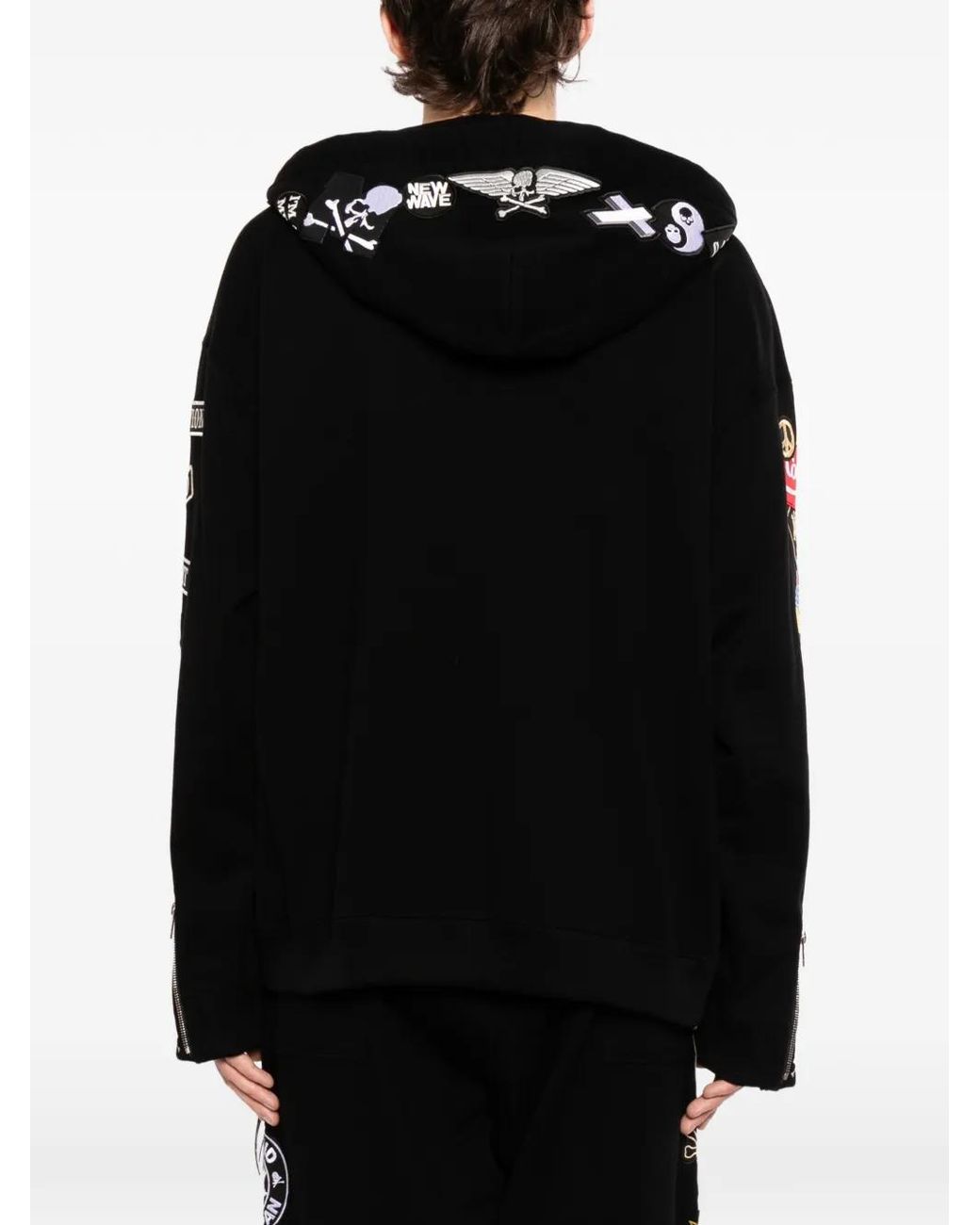 Mastermind Japan Hoodie Met Borduurwerk En Rits in het Black voor heren