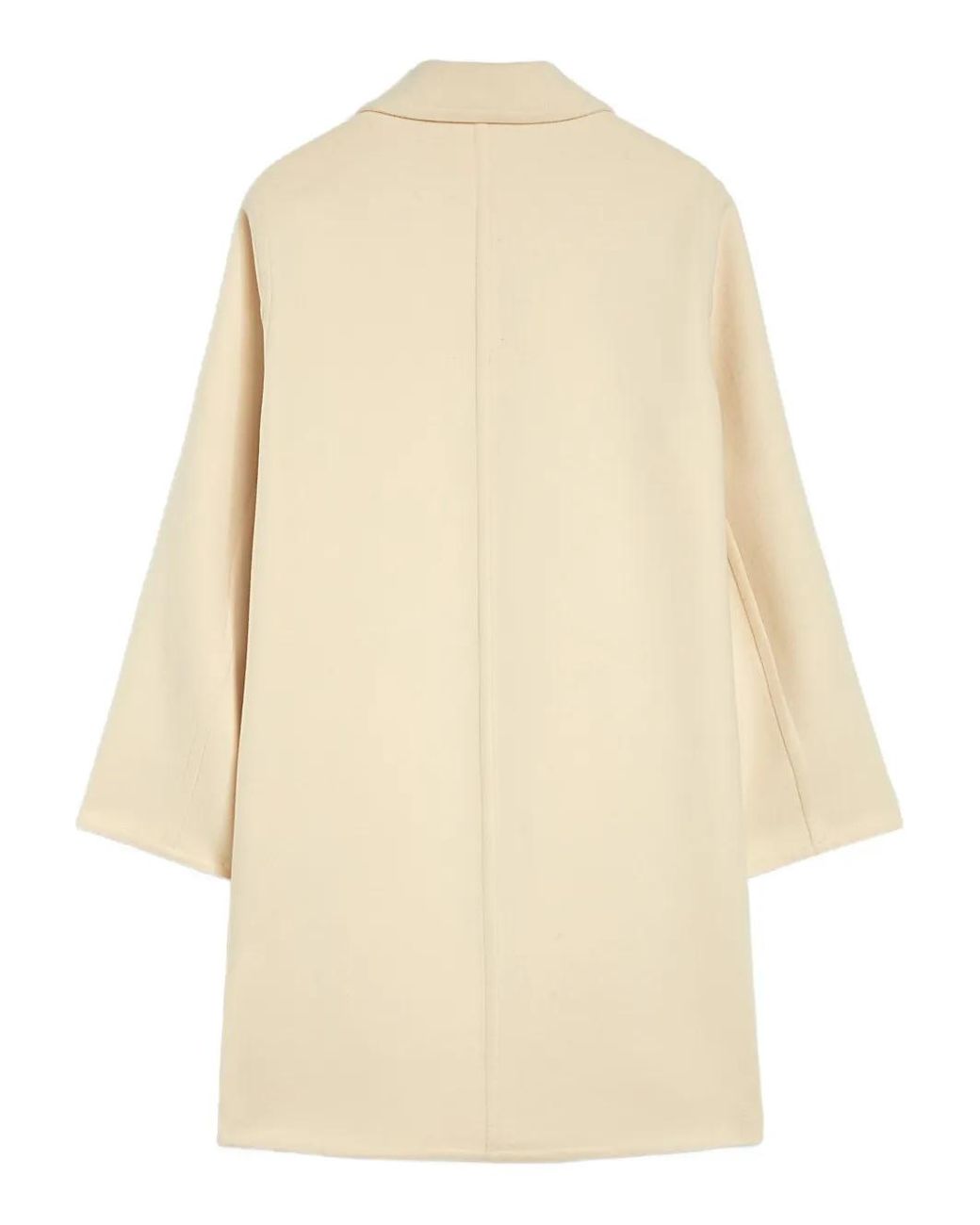 Jil Sander Natural Buttoned Mid-Length Coat