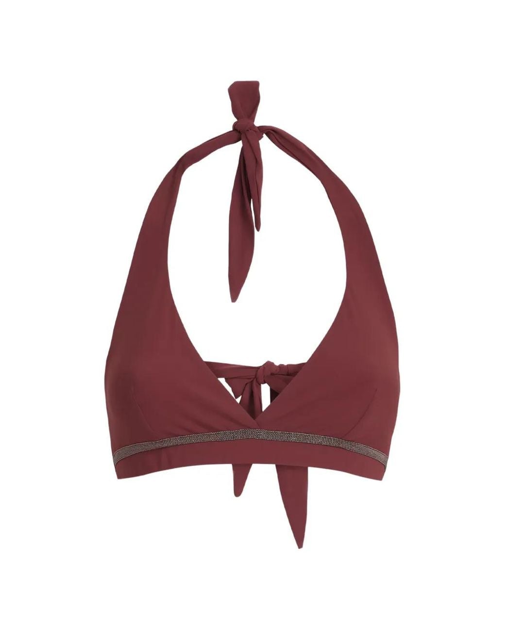 Brunello Cucinelli Monili Bikinitop in het Red