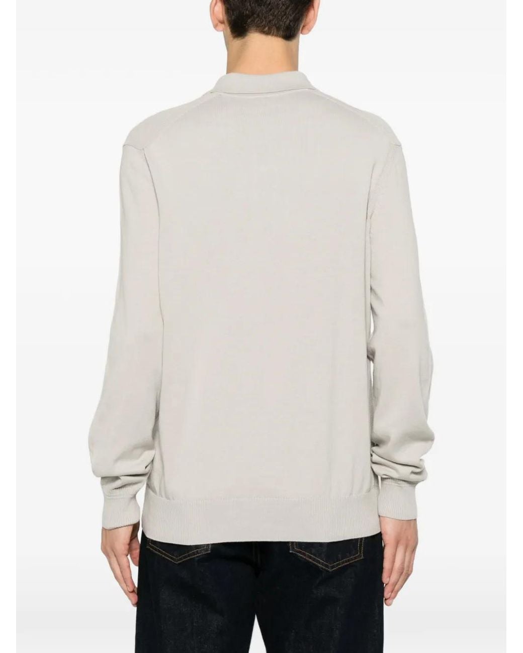 Pull À Col Polo Boss pour homme en coloris White