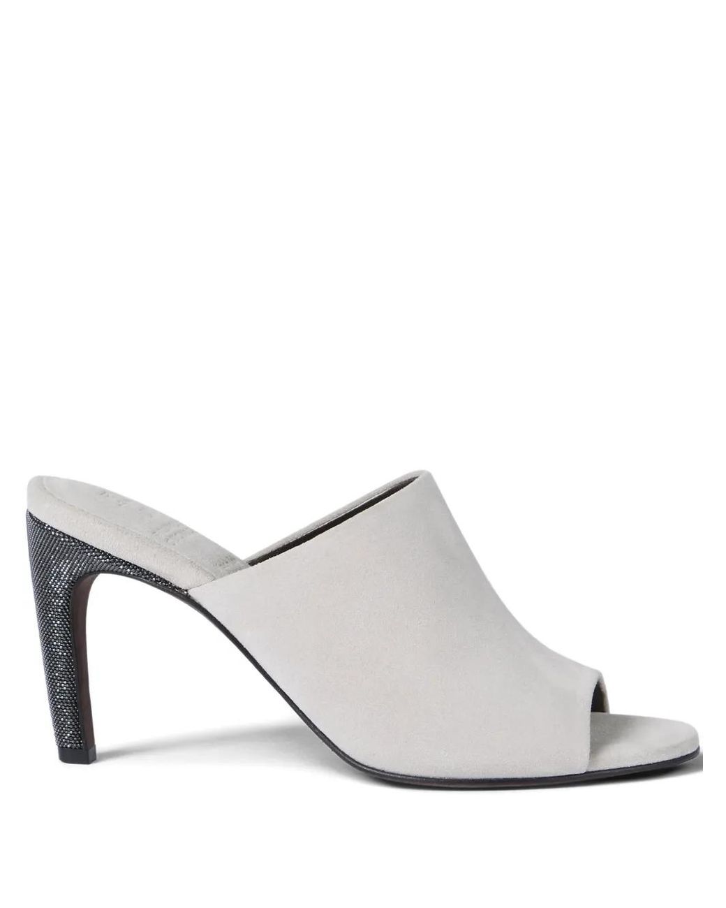 Brunello Cucinelli White Klassische Mules