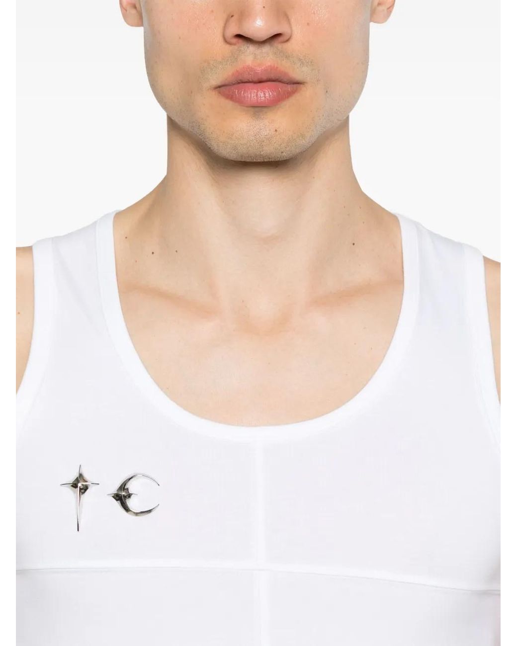 THUG CLUB White Tc Tank Top for men